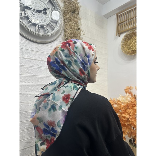 soft eşarp çiçek desen